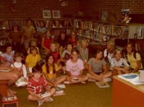 Kids gathered for Children's Library opening